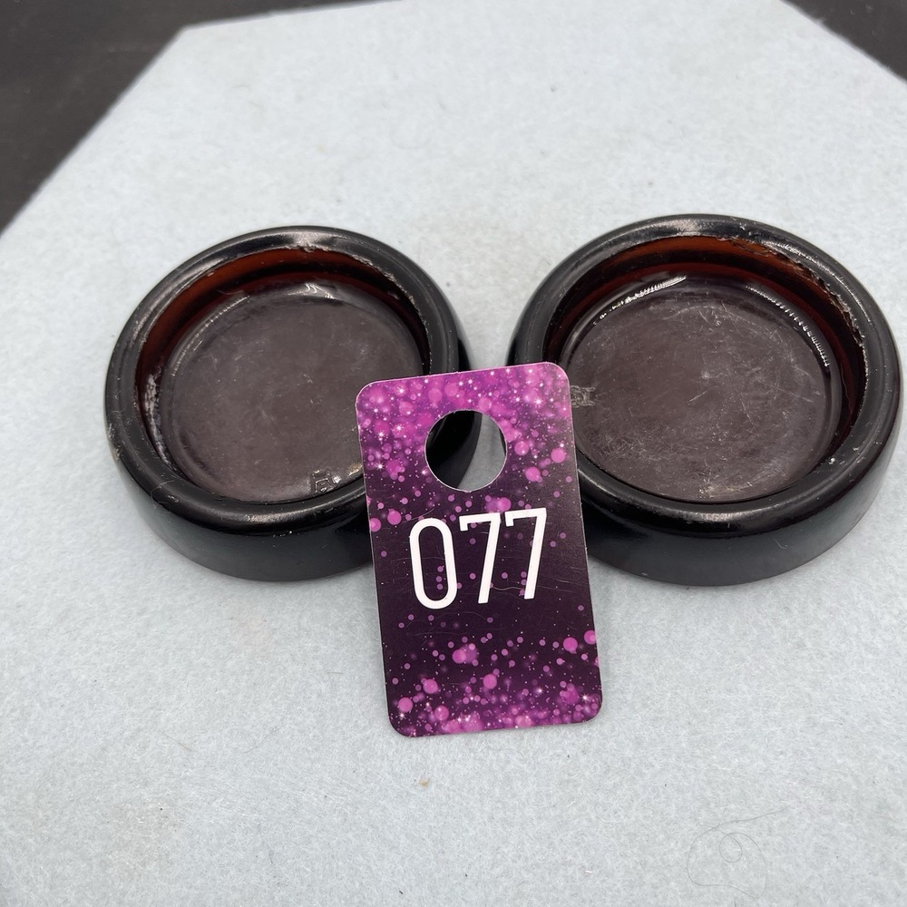 2‎ VNTG Hazel Atlas Amber Brown Glass Furniture Coasters